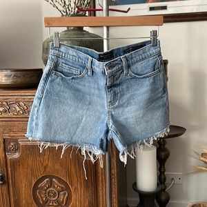 Banana Republic Light Wash Denim Shorts Raw Hem